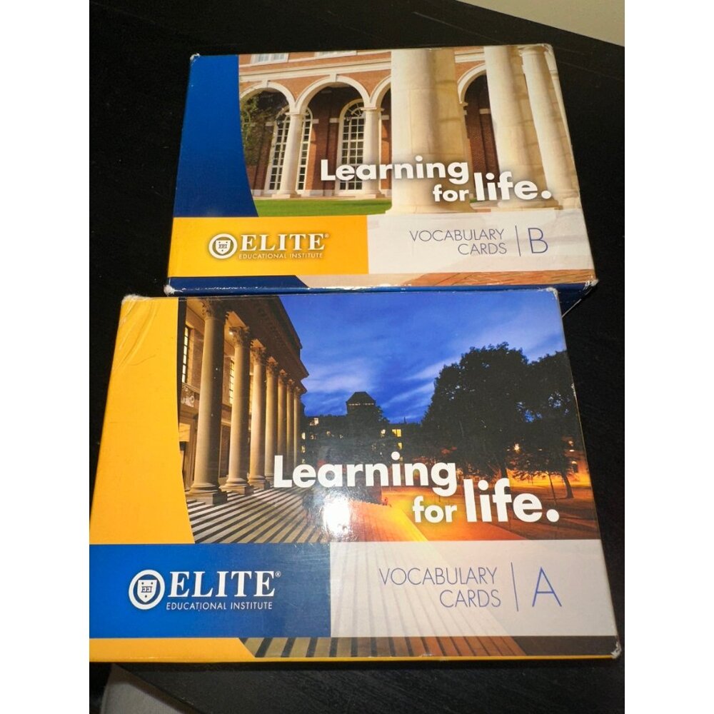 Elite Educational Institute Vocabulary Cards Set learning for Life